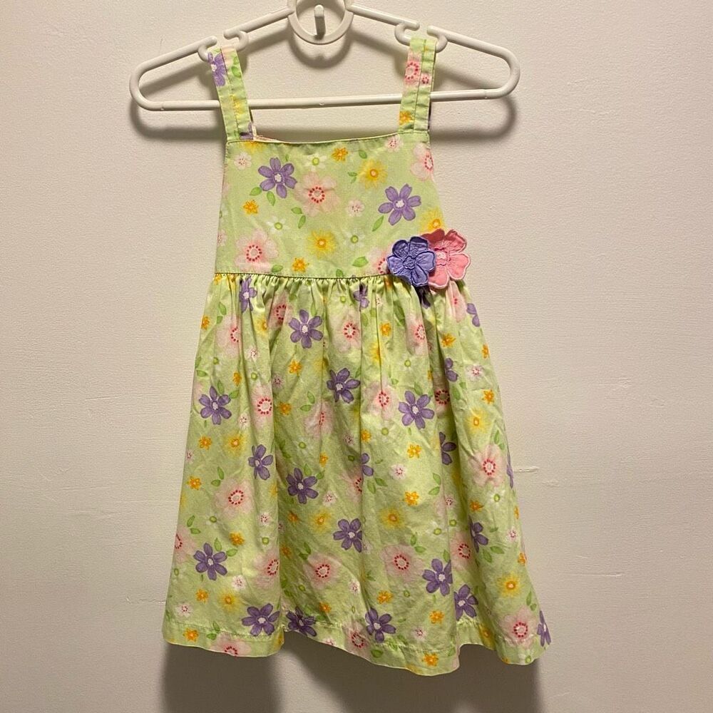 BlueBeri Boulevard Green Floral Dress